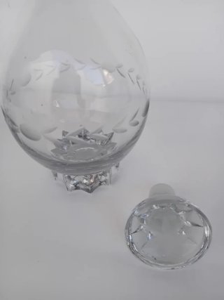 Fioriera e 4 bicchierini in cristallo fine antichi
