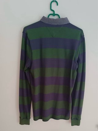 Polo Tommy Hilfiger Denim rayas verde y azul