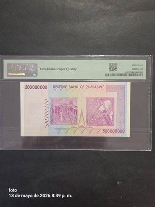 500 milioni di dollari Zimbabwe 2008 PMG 67