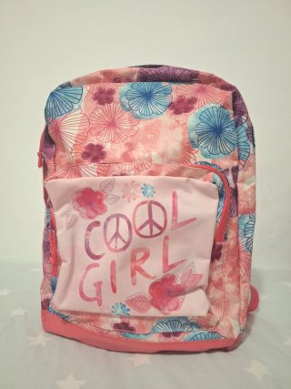 Mochila escolar con estampado floral