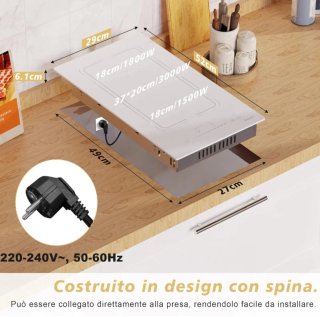 Placa inducción blanca 2 fuegos sin usar