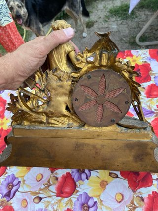 Orologio da Camino Vintage Metallo Dorato