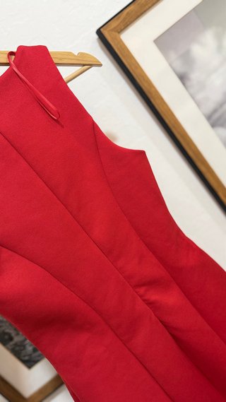 Vestido Zara Rojo Lazo talla S