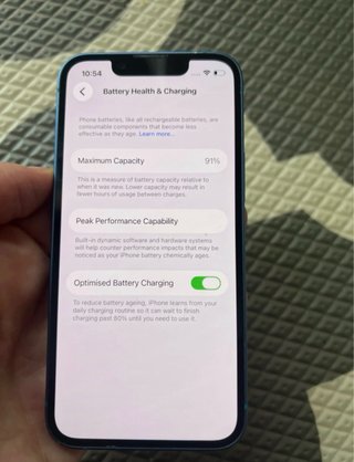 iPhone 13 mini blu 91% batteria