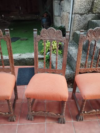 6 Sillas Antiguas Castaño