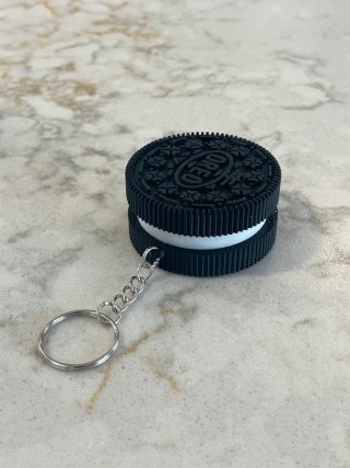 Llavero Fidget Clicker forma Galleta Oreo