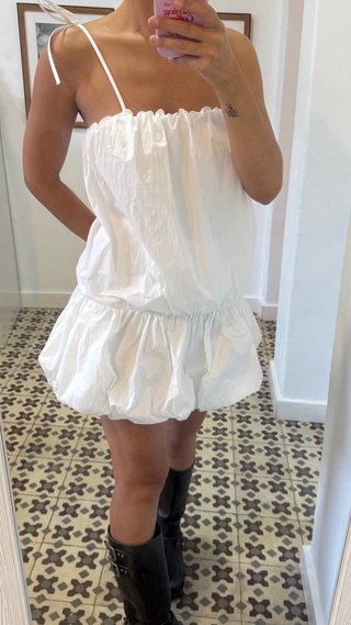 Vestido globo nylon Zara Talla única