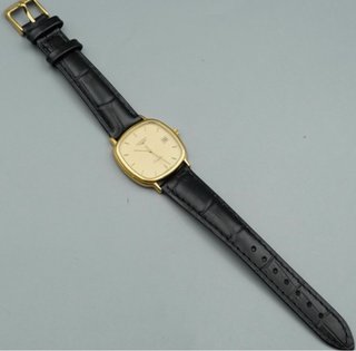 Reloj Longines Cuarzo Dorado y Negro 1980-1989anos