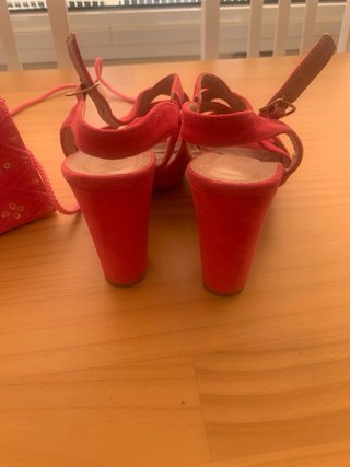 Conjunto Bolso y Sandalias Fiesta Rojo