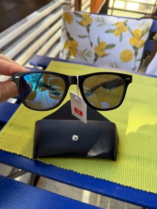 Gafas de sol negras con funda