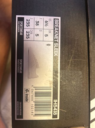 Adidas Breaknet Sleek 38 Zapatillas Blancas