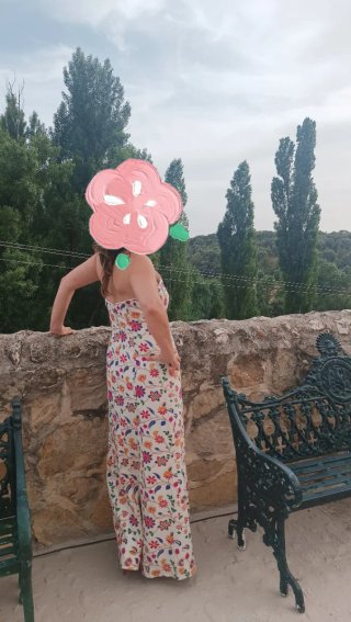 Vestido flores lino Rocío Osorno Talla 38-40