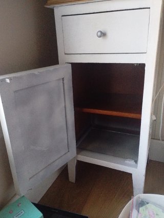 2 mesitas de noche madera y metal