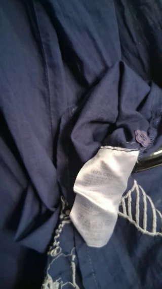 Camicione stile caftano blu