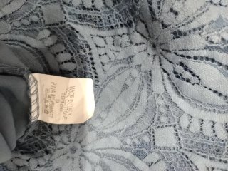 Blusón mujer encaje y tela azul