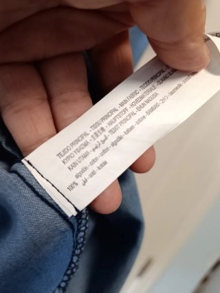 Vestido Zara vaquero con estampado de cuadros