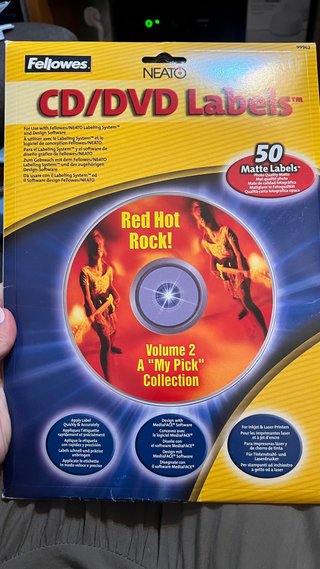 CD/DVD Labels NEATO Fellowes 50 Matte