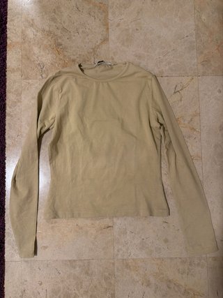 Camiseta manga larga beige