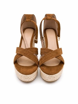 Sandalias Cuña Marrones