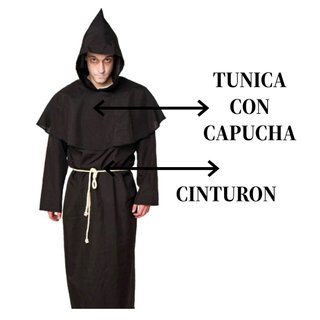 Disfraz Monje Túnica con Capucha Talla S/M