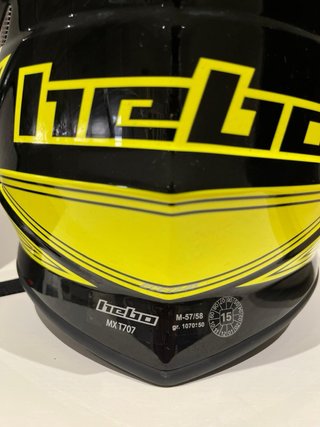 Casco Motocross Hebo Amarillo y Negro