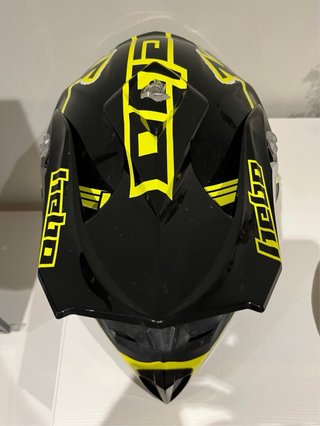 Casco Motocross Hebo Amarillo y Negro