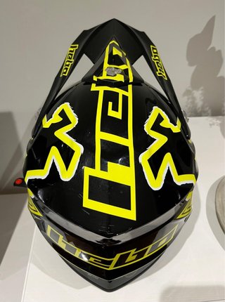 Casco Motocross Hebo Amarillo y Negro
