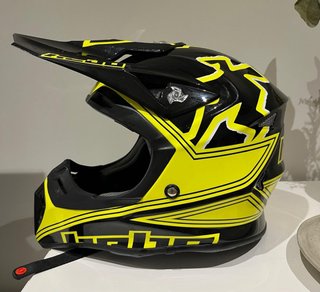 Casco Motocross Hebo Amarillo y Negro