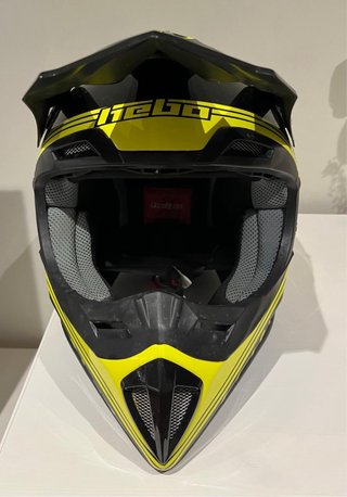 Casco Motocross Hebo Amarillo y Negro