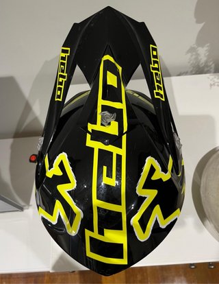 Casco Motocross Hebo Amarillo y Negro