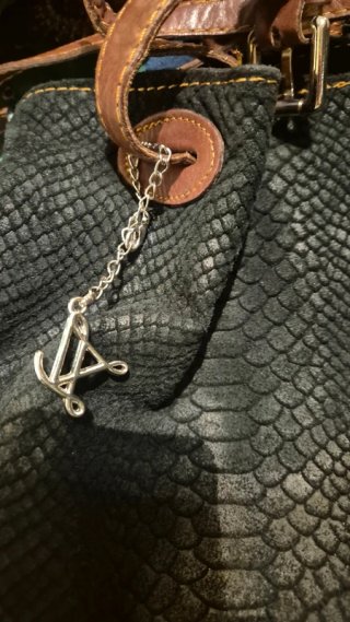 Bolso Cuero/Nobuck Italiano Luisa Vannani Negro/Ma