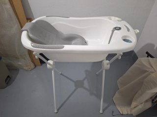 Bañera bebé con soporte plegable