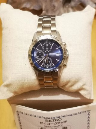 Reloj Seiko Cronógrafo Azul Acero Inoxidable