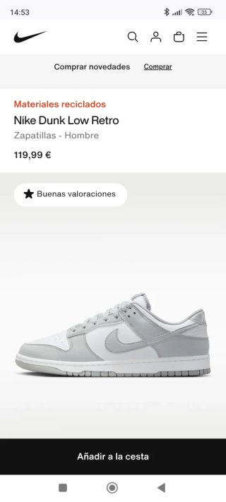 Zapatillas Nike Dunk Low Gris Blanco