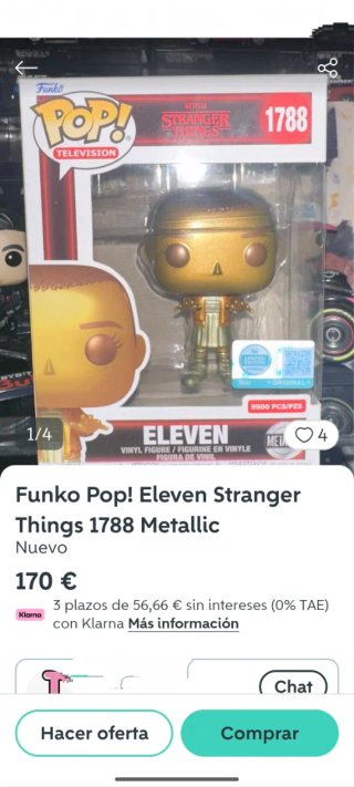 Funko Pop Stranger Things Eleven 1788 Metallic