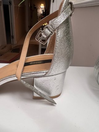 Sandalias Mustang Talla 37 Plata