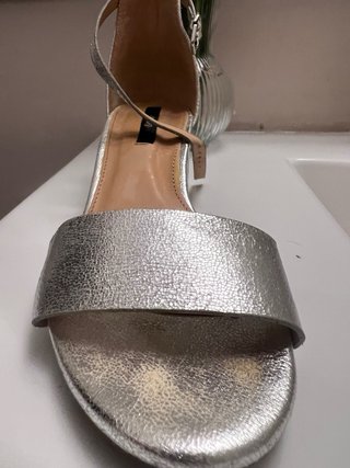 Sandalias Mustang Talla 37 Plata