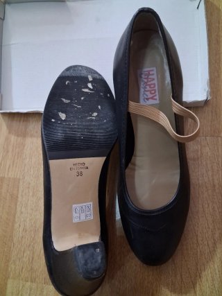 Zapatos Flamenco Piel Talla 38 Negros