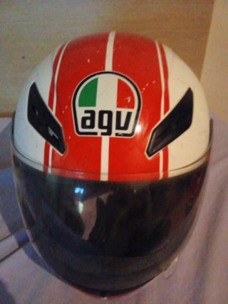 Casco Moto AGV Rojo Blanco K-4 EVO 73/8-71/2