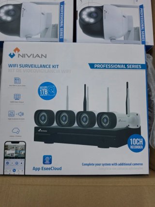 Kit Cámaras Vigilancia Profesional WiFi NIVIAN