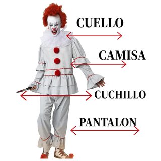 Disfraz Payaso Terror S/M Halloween