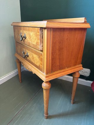 Mesilla vintage madera 2 cajones