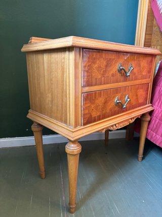 Mesilla vintage madera 2 cajones