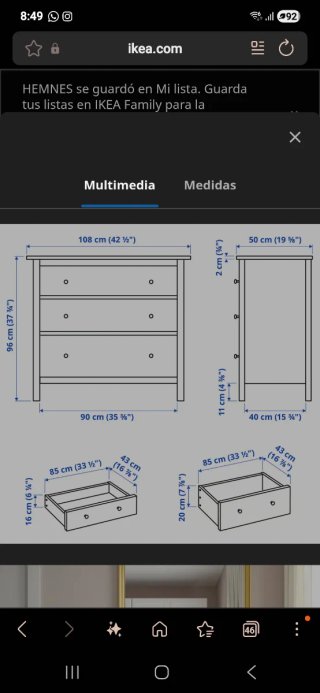 Cajonera blanca para bebé
