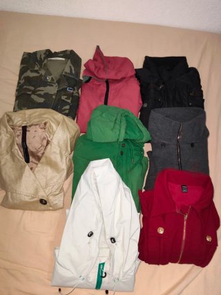 Lote 7 chaquetas y abrigos mujer