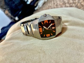 Reloj Lotus Acero Naranja
