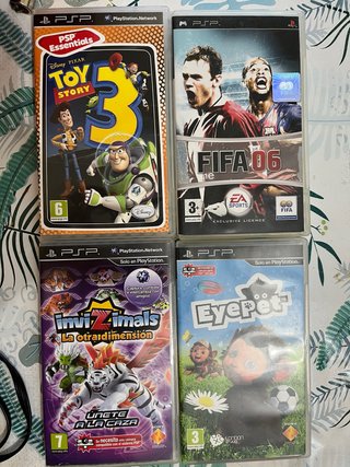 Lote 4 Juegos PSP: FIFA 06, Toy Story 3, Eyepet, I