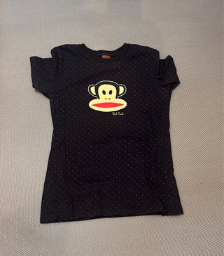 Camiseta Paul Frank Mono Negro Lunares