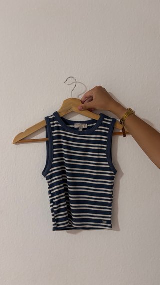 Top de rayas Pull&Bear azul y blanco