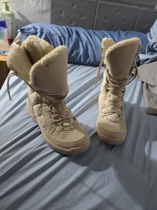 Botas de nieve de mujer color beige,
